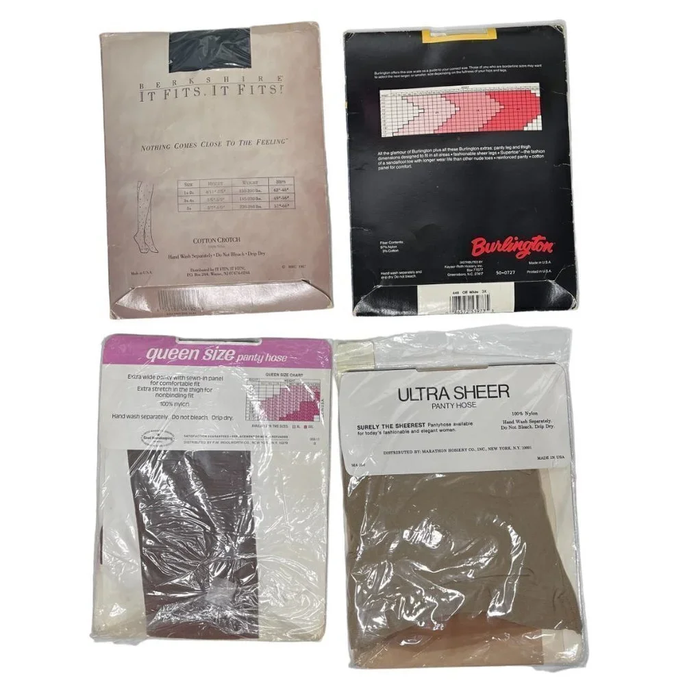 Vintage Pantyhose Lot 1980 - 1990 Deadstock Burlington Berkshire Primrose Surely